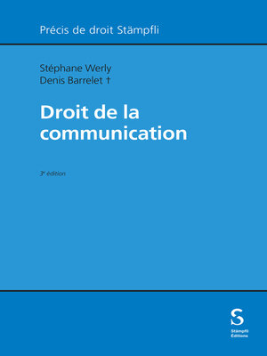 cover image of Droit de la communication